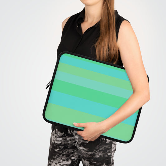 Green Rows Laptop Sleeve - NO strap included