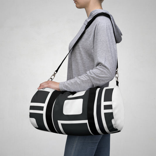 Black and White Duffel Bag