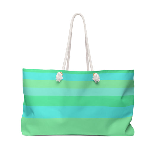 A Teal and Green Weekender Bag